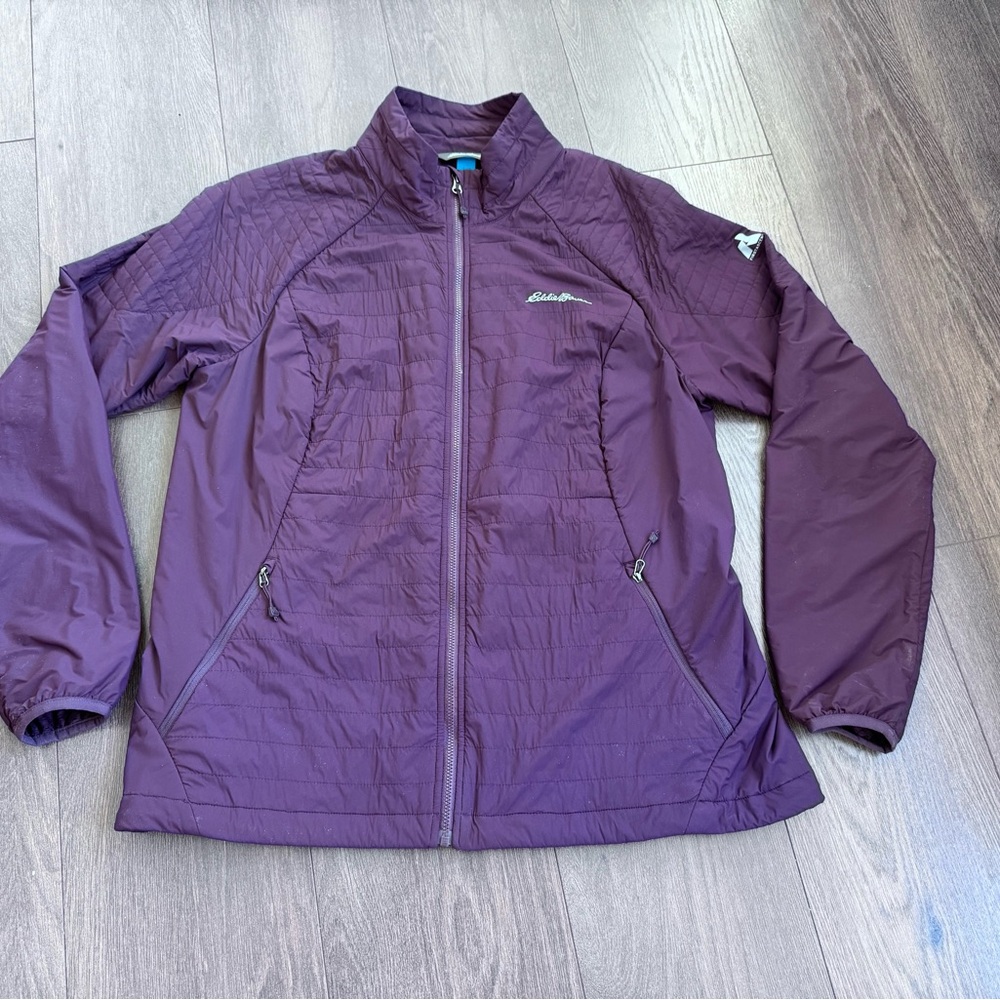 Eddie Bauer Women's Purple Quilted Windbreaker Jacket